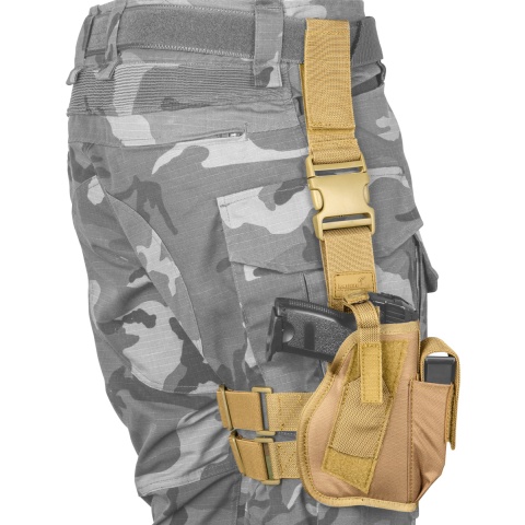 Lancer Tactical Airsoft Nylon Drop Leg Holster - KHAKI