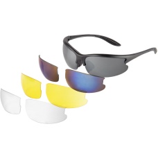 Lancer Tactical Outdoor Sunglasses w/ Interchangeable Lens - BLACK