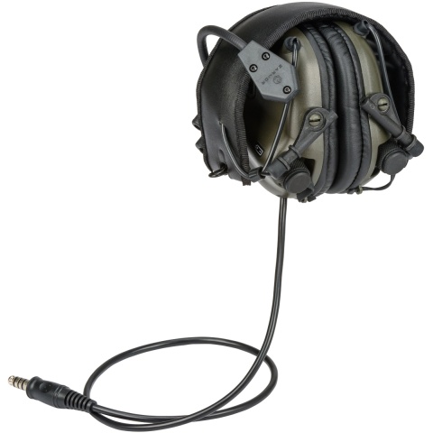 Earmor M32 Electronic Tactical Earmuffs w/ NATO Input  - FOLIAGE GREEN