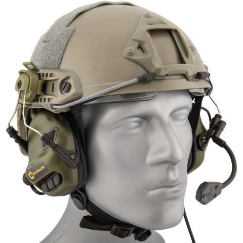 Earmor M32H Tactical Earmuffs for FAST MT Helmets - FOLIAGE GREEN