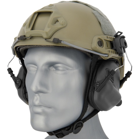 Earmor Tactical Noise Reduction Headset For Fast MT Helmets - BLACK