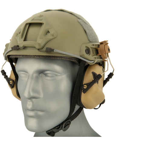 Earmor Tactical Noise Reduction Headset For Fast MT Helmets  - DARK EARTH