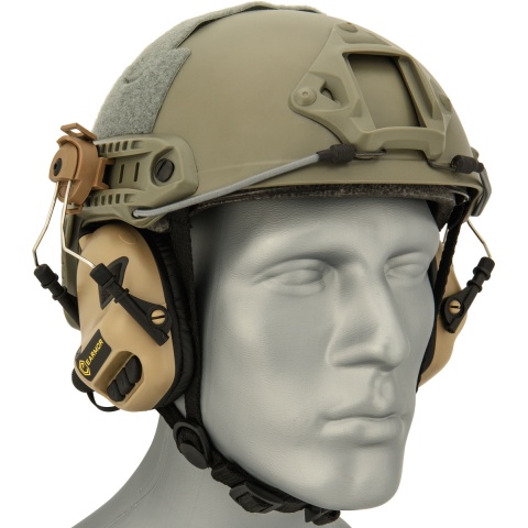 Earmor Tactical Noise Reduction Headset For Fast MT Helmets  - DARK EARTH