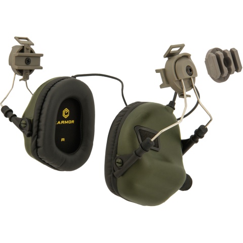 Earmor M31H Tactical Earmuffs for FAST MT Helmets - FOLIAGE GREEN