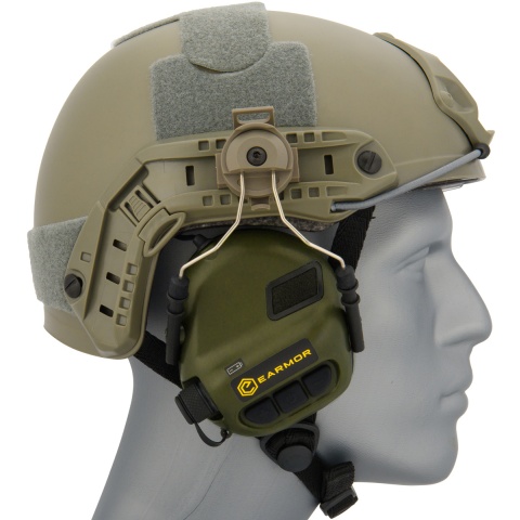 Earmor M31H Tactical Earmuffs for FAST MT Helmets - FOLIAGE GREEN