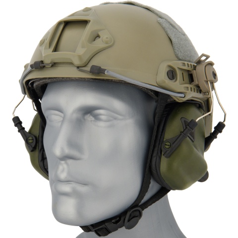 Earmor M31H Tactical Earmuffs for FAST MT Helmets - FOLIAGE GREEN