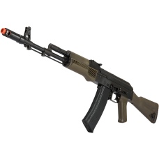 LCT Full Steel AK74M Airsoft AEG Rifle - BLACK/OLIVE DRAB GREEN