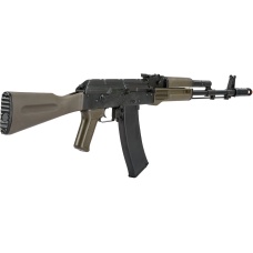 LCT Full Steel AK74M Airsoft AEG Rifle - BLACK/OLIVE DRAB GREEN