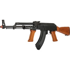 LCT Full Metal LCKM-63 AEG Rifle w/ Foregrip - BLACK/WOOD