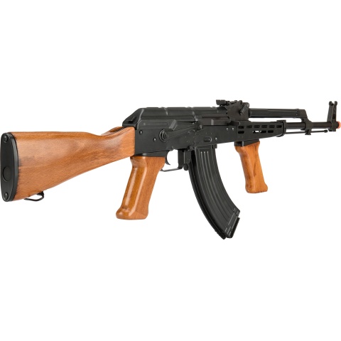 LCT Full Metal LCKM-63 AEG Rifle w/ Foregrip - BLACK/WOOD