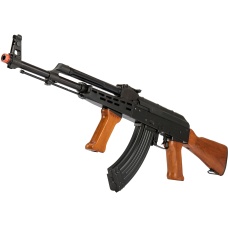 LCT Full Metal LCKM-63 AEG Rifle w/ Foregrip - BLACK/WOOD