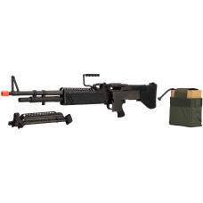 LCT Full Steel M60VN AEG Airsoft Light Machine Gun - BLACK