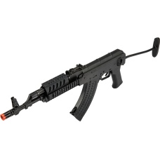 LCT Stamped Steel TX-65 Tactical AK Series AEG Airsoft Rifle - BLACK