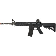 LCT Airsoft Full Steel M4 AEG Airsoft Rifle w/ Quad Rail - BLACK