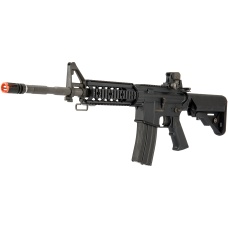 LCT Airsoft Full Steel M4 AEG Airsoft Rifle w/ Quad Rail - BLACK
