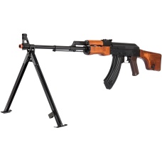 LCT Steel RPK AEG Airsoft Light Machine Gun w/ Bipod - BLACK/WOOD