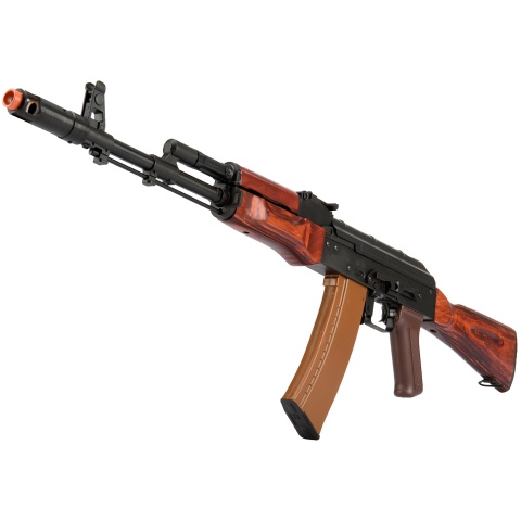 LCT Full Steel AK74 Airsoft AEG Rifle w/ Full Stock (Black & Wood)