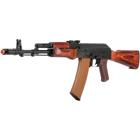 LCT Full Steel AK74 Airsoft AEG Rifle w/ Full Stock (Black & Wood)