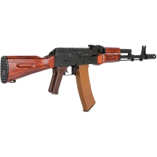 LCT Full Steel AK74 Airsoft AEG Rifle w/ Full Stock (Black & Wood)