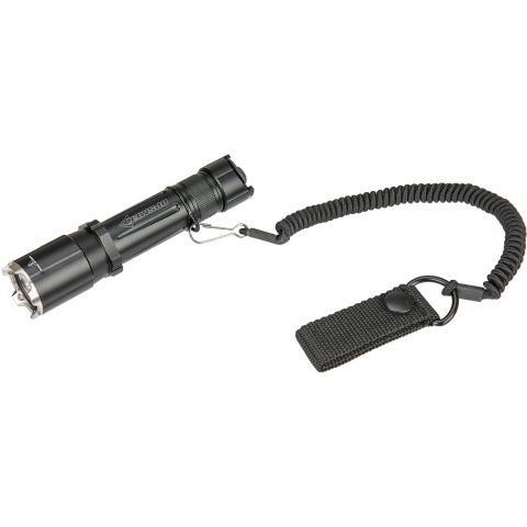 Opsmen Tatical Lanyard w/ Snap Button Belt Connector - BLACK