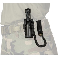 Opsmen Tatical Lanyard w/ Snap Button Belt Connector - BLACK