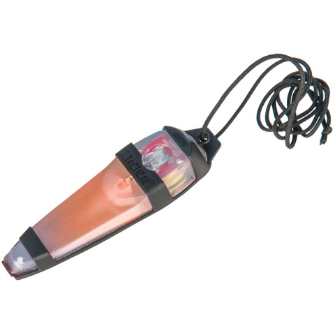 Lancer Tactical Adhesive BLACK Helmet Light Indicator - ORANGE LIGHT