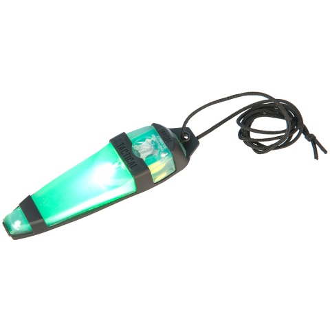 Lancer Tactical Adhesive BLACK Helmet Light Indicator - GREEN LIGHT