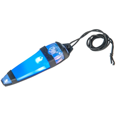 Lancer Tactical Adhesive BLACK Helmet Light Indicator - BLUE LIGHT