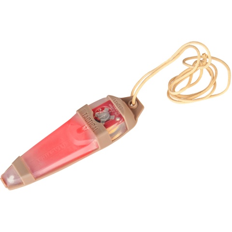 Lancer Tactical Adhesive TAN Helmet Light Indicator - RED LIGHT