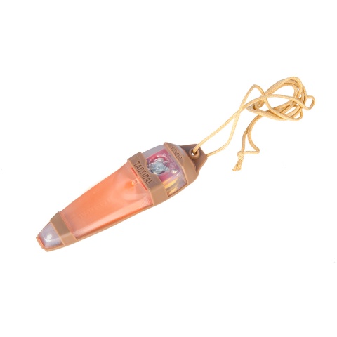 Lancer Tactical Adhesive TAN Helmet Light Indicator - ORANGE LIGHT