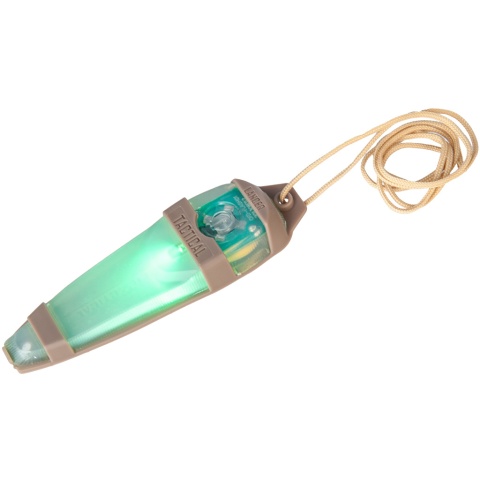 Lancer Tactical Adhesive TAN Helmet Light Indicator - GREEN LIGHT