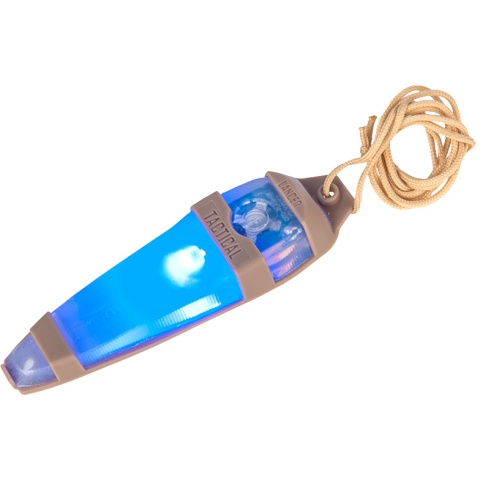 Lancer Tactical Adhesive TAN Helmet Light Indicator - BLUE LIGHT