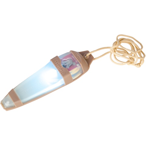 Lancer Tactical Adhesive TAN Helmet Light Indicator - WHITE LIGHT