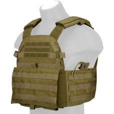 TMC Airsoft Tactical MOLLE Tactical Vest w/ Mag Pouch - KHAKI