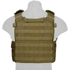 TMC Airsoft Tactical MOLLE Tactical Vest w/ Mag Pouch - KHAKI