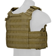 TMC Airsoft Tactical MOLLE Tactical Vest w/ Mag Pouch - KHAKI