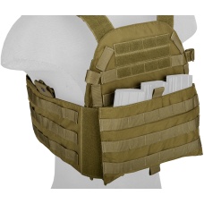 TMC Airsoft Tactical MOLLE Tactical Vest w/ Mag Pouch - KHAKI