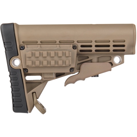 Airsoft Megastore Armory Polymer Collapsible Buttstock - DARK EARTH