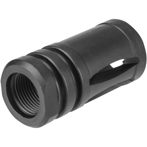 JG Works Aluminum AK47 EBB Airsoft 14mm CCW Flash Hider - BLACK