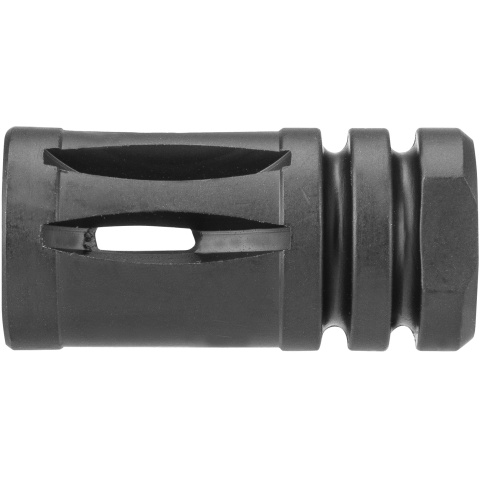 JG Works Aluminum AKM AEG Airsoft 14mm CCW Flash Hider - BLACK