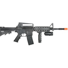 UK Arms Airsoft Spring Powered M16 Rifle - BLACK