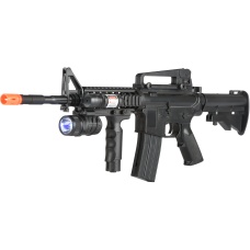 UK Arms Airsoft Spring Powered M16 Rifle - BLACK