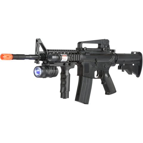 UK Arms Airsoft Spring Powered M16 Rifle - BLACK