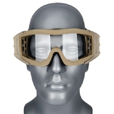 Lancer Tactical Airsoft Polycarbonate Safety Lens Goggles w/ UV400 Lens - TAN