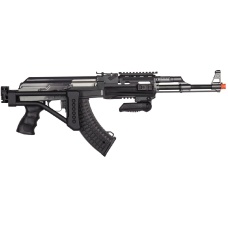 JG Tactical Version Jing Gong AK47 AEG Airsoft Rifle w/ Folding Stock - BLACK