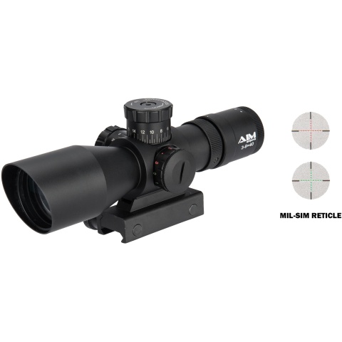 Aim Sports Titan Dual 3-9X40mm Rifle Scope with Mil-Dot Reticle (Color: Black)