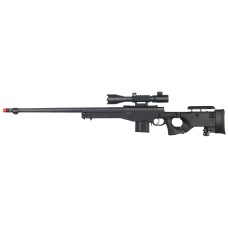 Wellfire Fluted Bolt Action Rifle w/ Illuminated Scope - BLACK