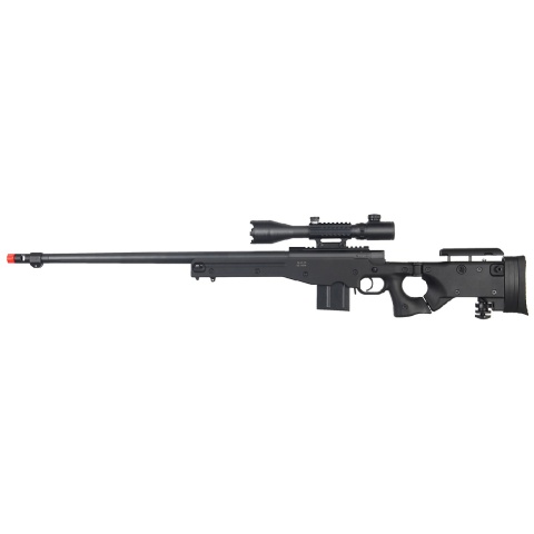 Wellfire Fluted Bolt Action Rifle w/ Illuminated Scope - BLACK