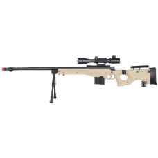 Wellfire Fluted Bolt Action Folding Rifle w/ Scope, Bipod - TAN