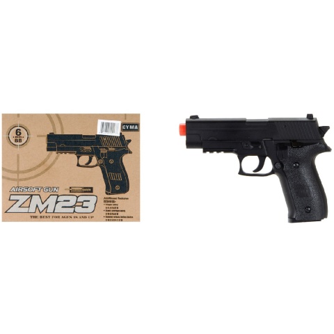 CYMA ZM23 Mk.23 Metal Spring Pistol - BLACK